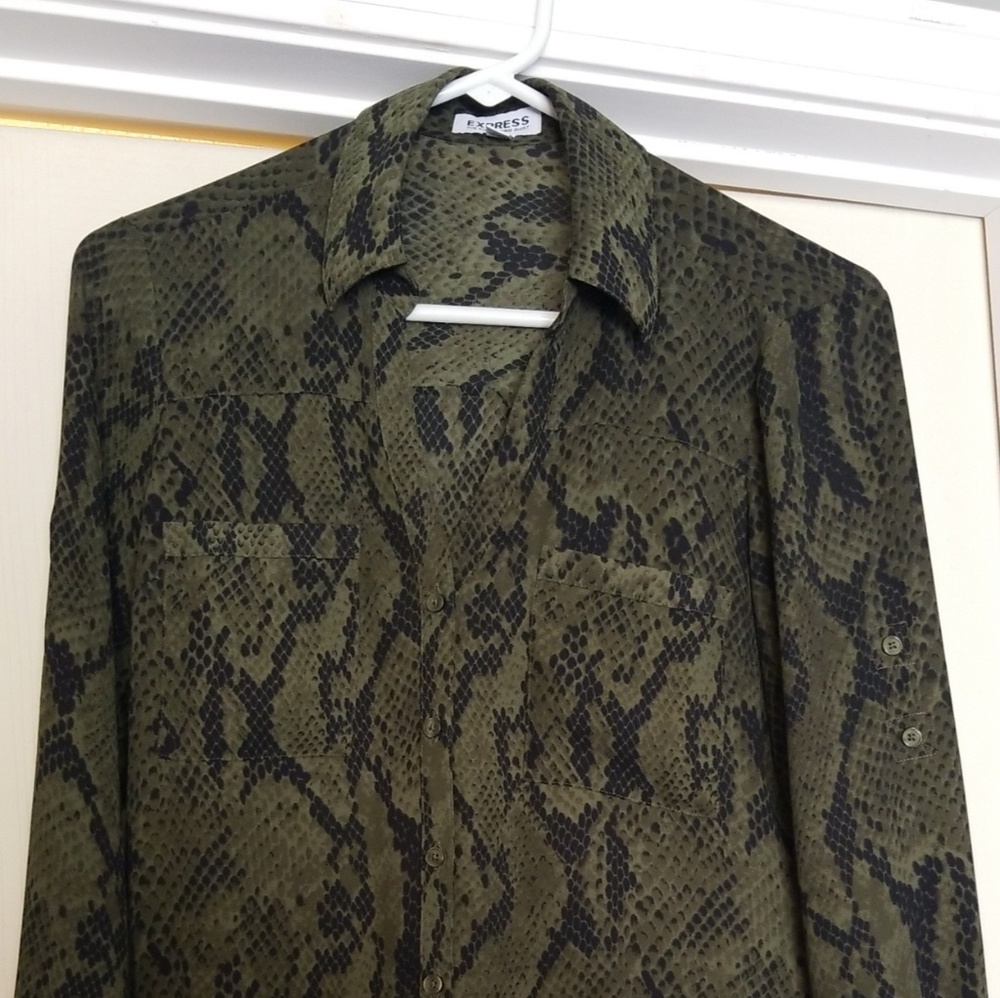 Silky Button Up Work Shirt